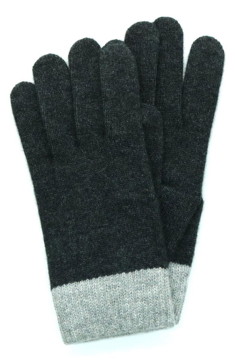 Portolano Colorblock Cashmere & Wool Tech Gloves, Main, color, 