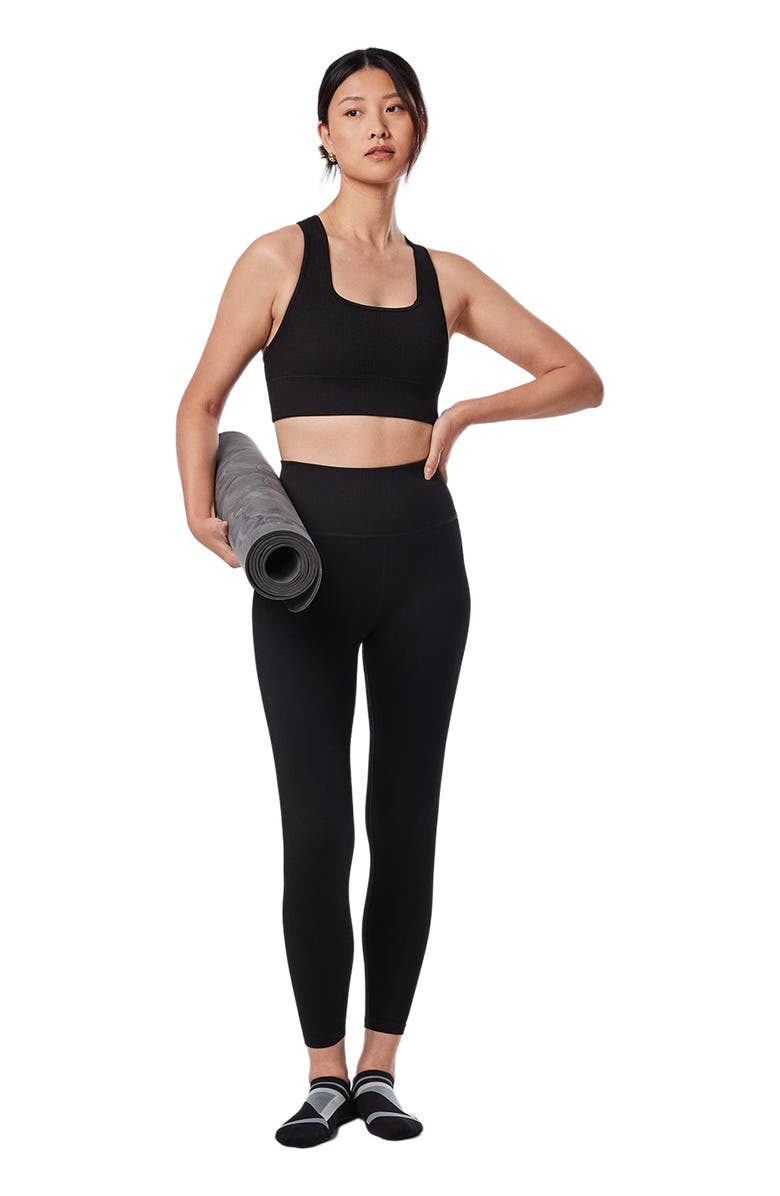 Tavi Seamless 7/8 Rib Legging, Alternate, color, Ebony