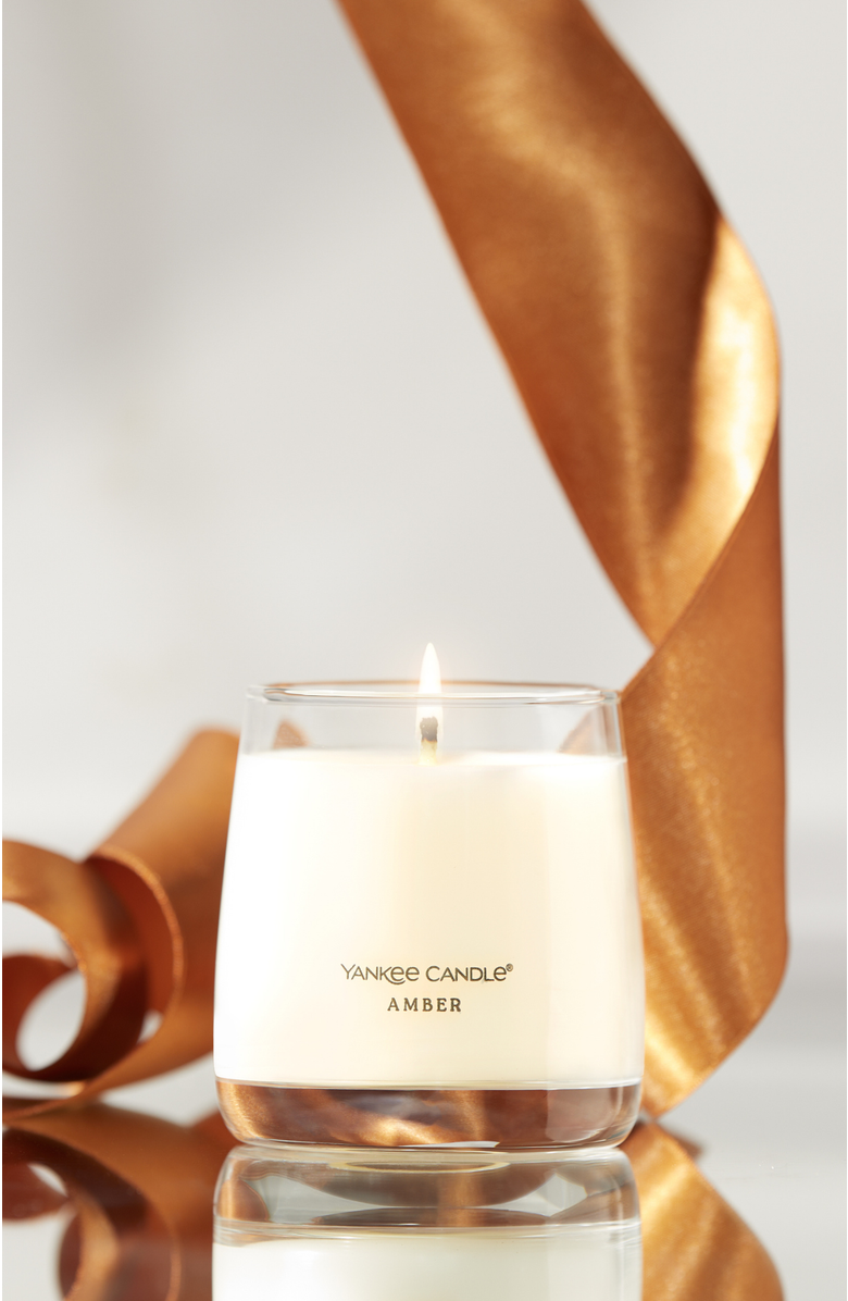 YANKEE CANDLE Amber Premium Small Jar Candle, Alternate, color, White