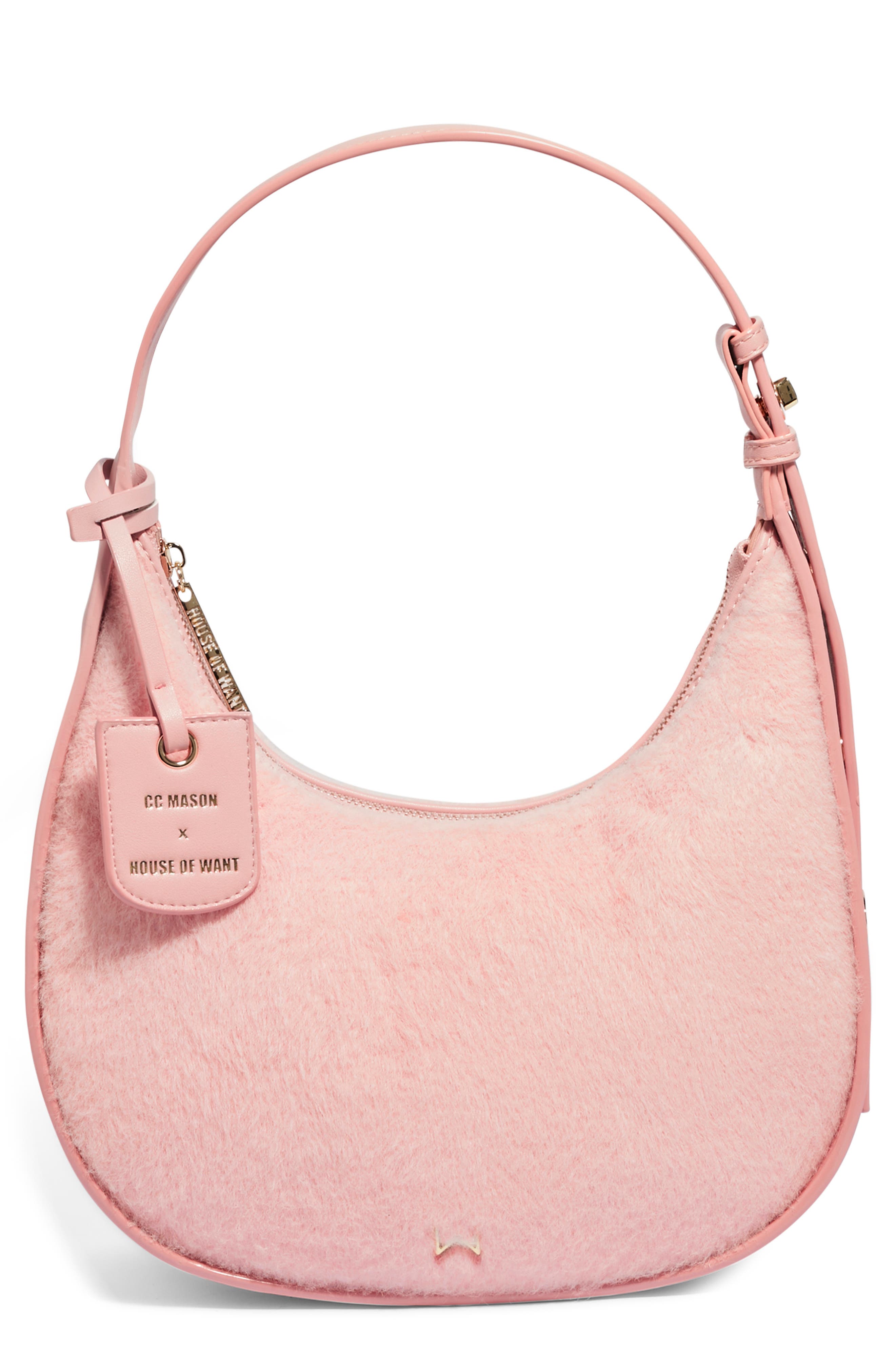 HOUSE OF WANT x CC Mason HOW We #CC It Faux Fur Shoulder Bag, Main, color, 