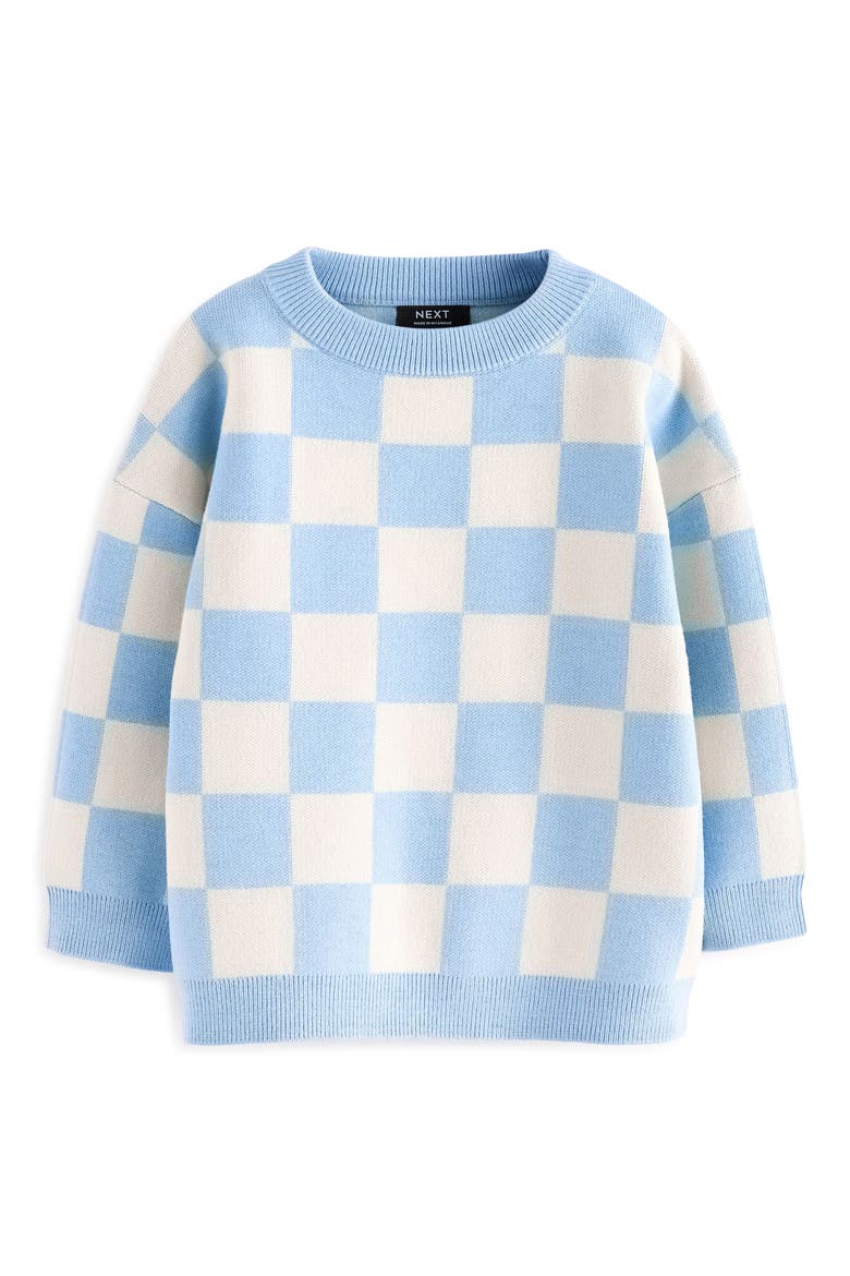 Kids' Checkerboard Sweater, Main, color, BLUE