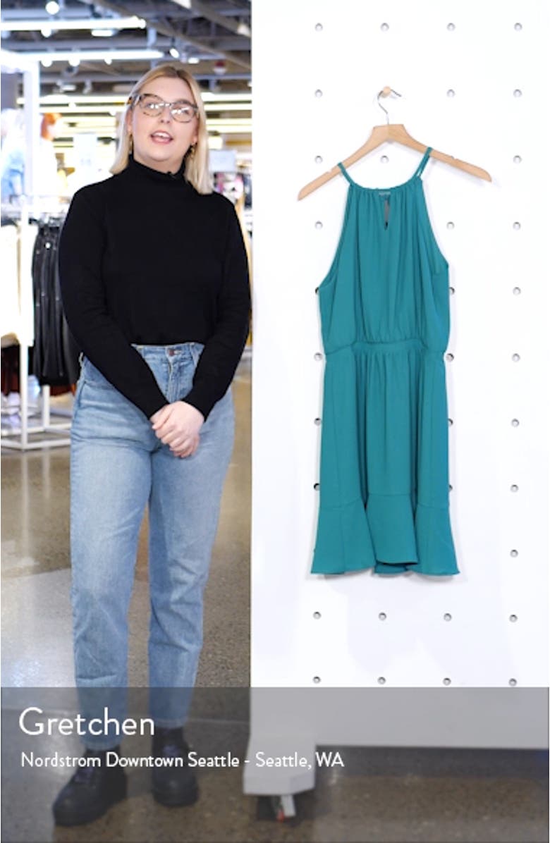 Gibson x Living in Yellow Calla Keyhole Halter Neck Dress, sales video thumbnail