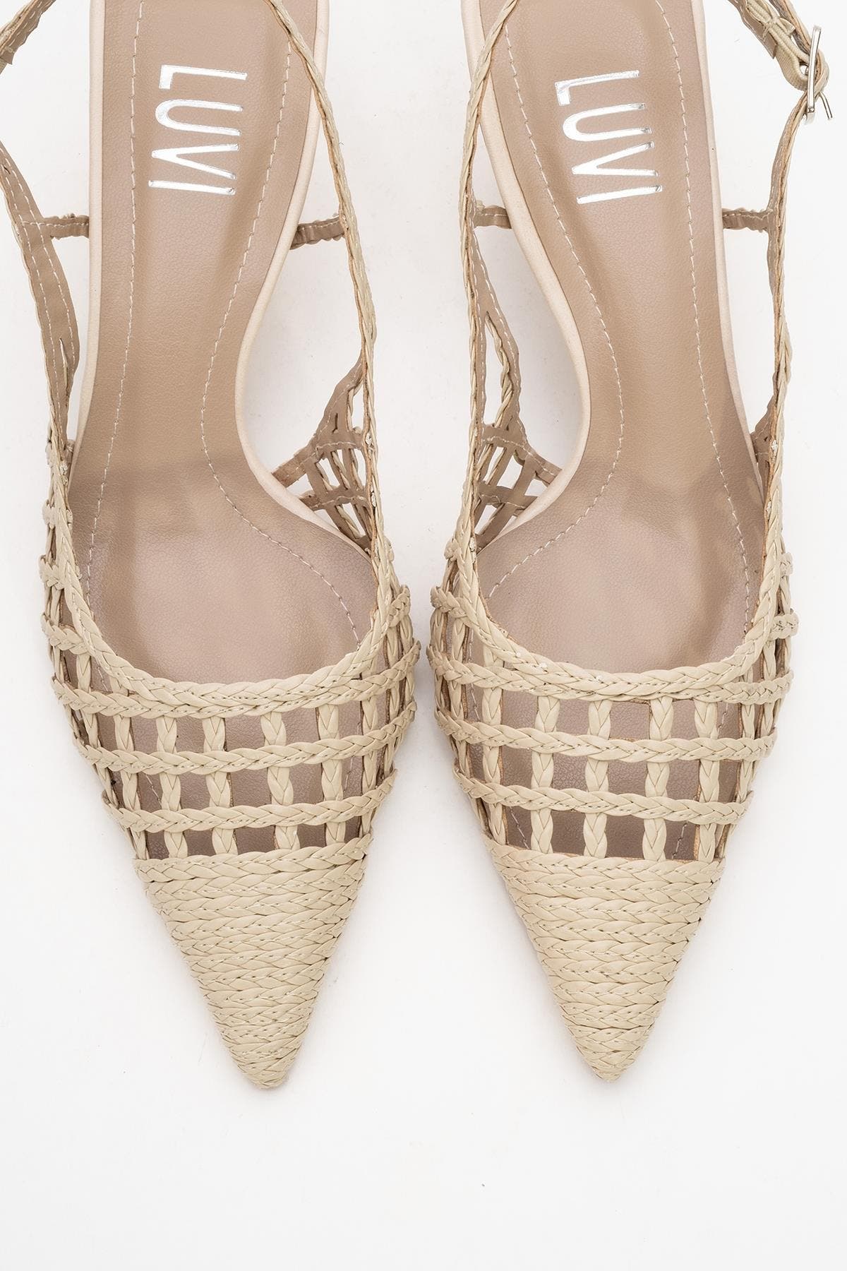 Heaven Knitted Pointed Toe Pump, Alternate, color, Beige