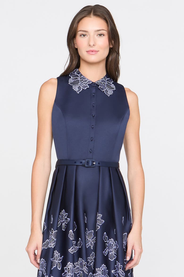 Merisel Sleeveless Shirt Dress, Alternate, color, Navy / Deep Periwinkle