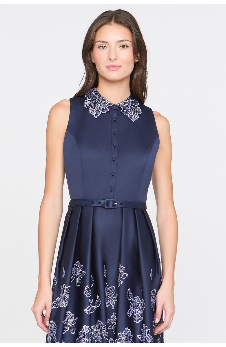 Theia Merisel Sleeveless Shirt Dress, Alternate, color, Navy / Deep Periwinkle