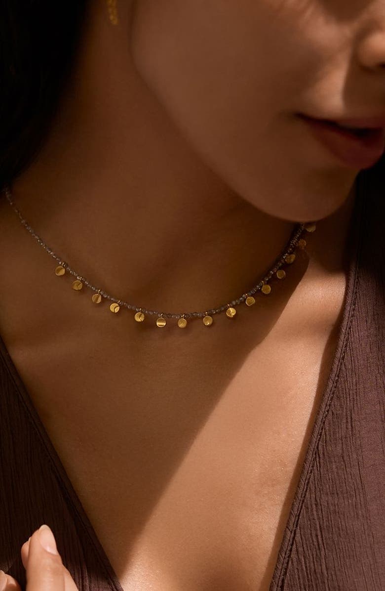 Satya Jewelry Mystical Moonlight Necklace, Alternate, color, Gold