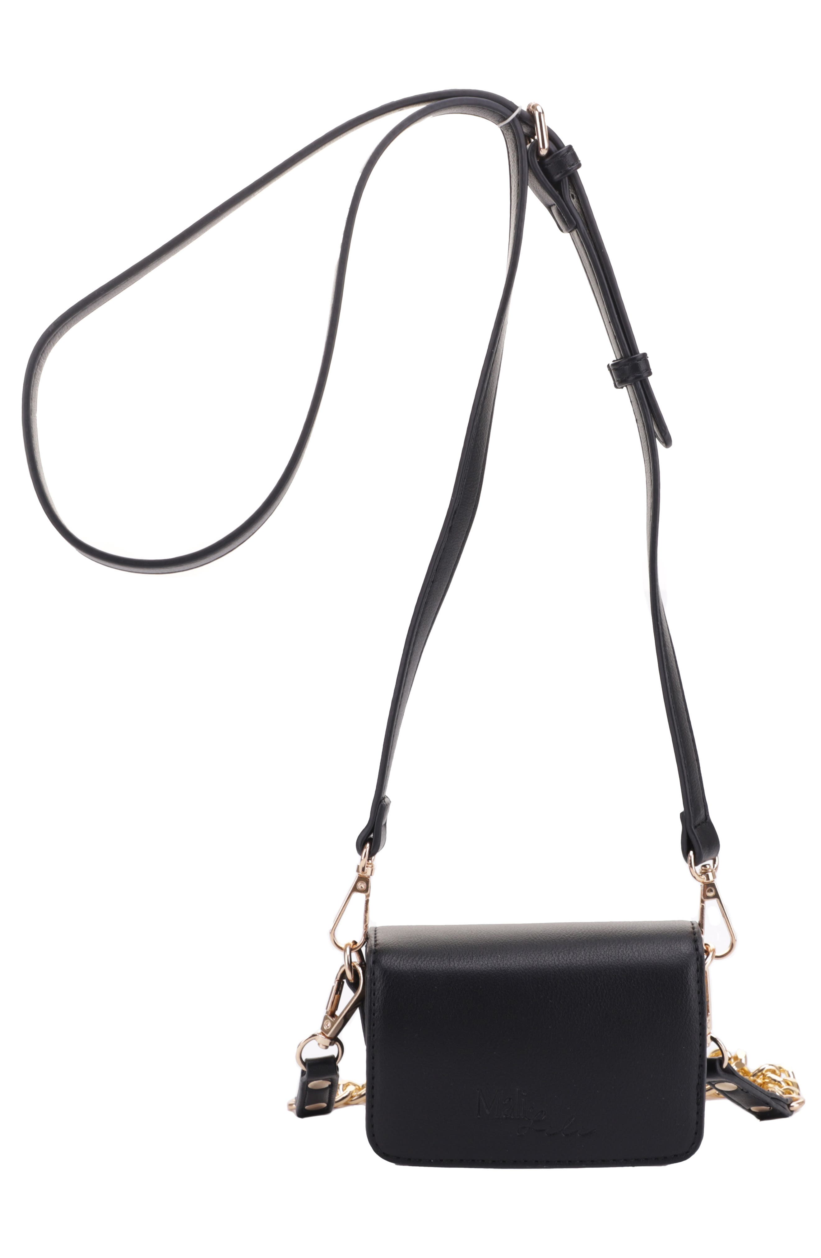 Tanya Vegan Leather Crossbody Bag, Alternate, color, BLACK