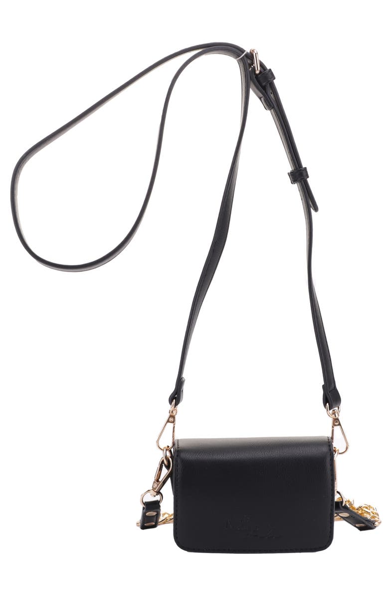 Mali + Lili Tanya Vegan Leather Crossbody Bag, Alternate, color, Black