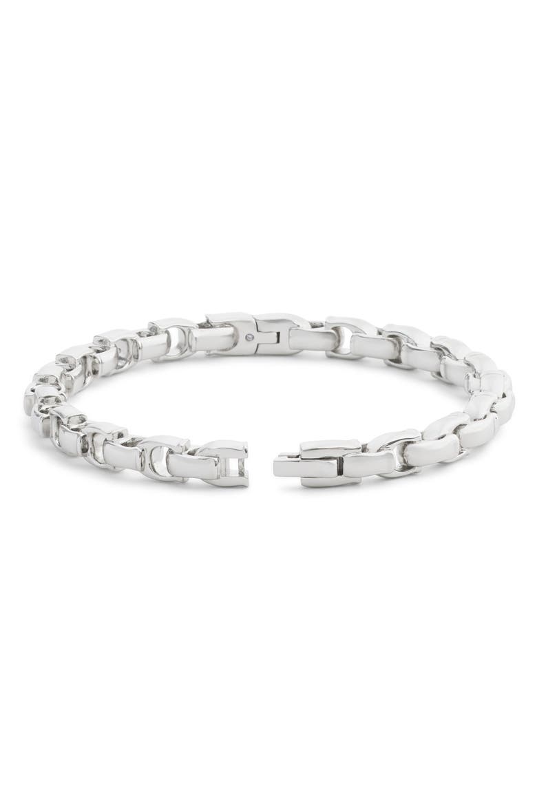 Signature Hinged Bangle, Alternate, color, RHODIUM