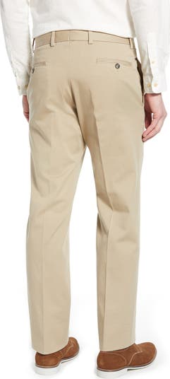 WESTACE Men's Slim Fit Chino Pants - Stretch Cotton Khaki, Flat Front, Beige 34Wx32L