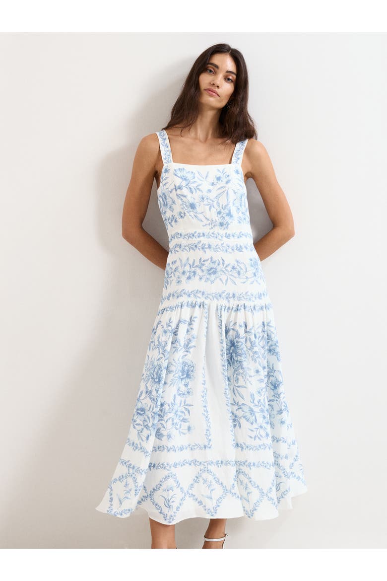 Torin Floral Dress, Main, color, Pale Blue