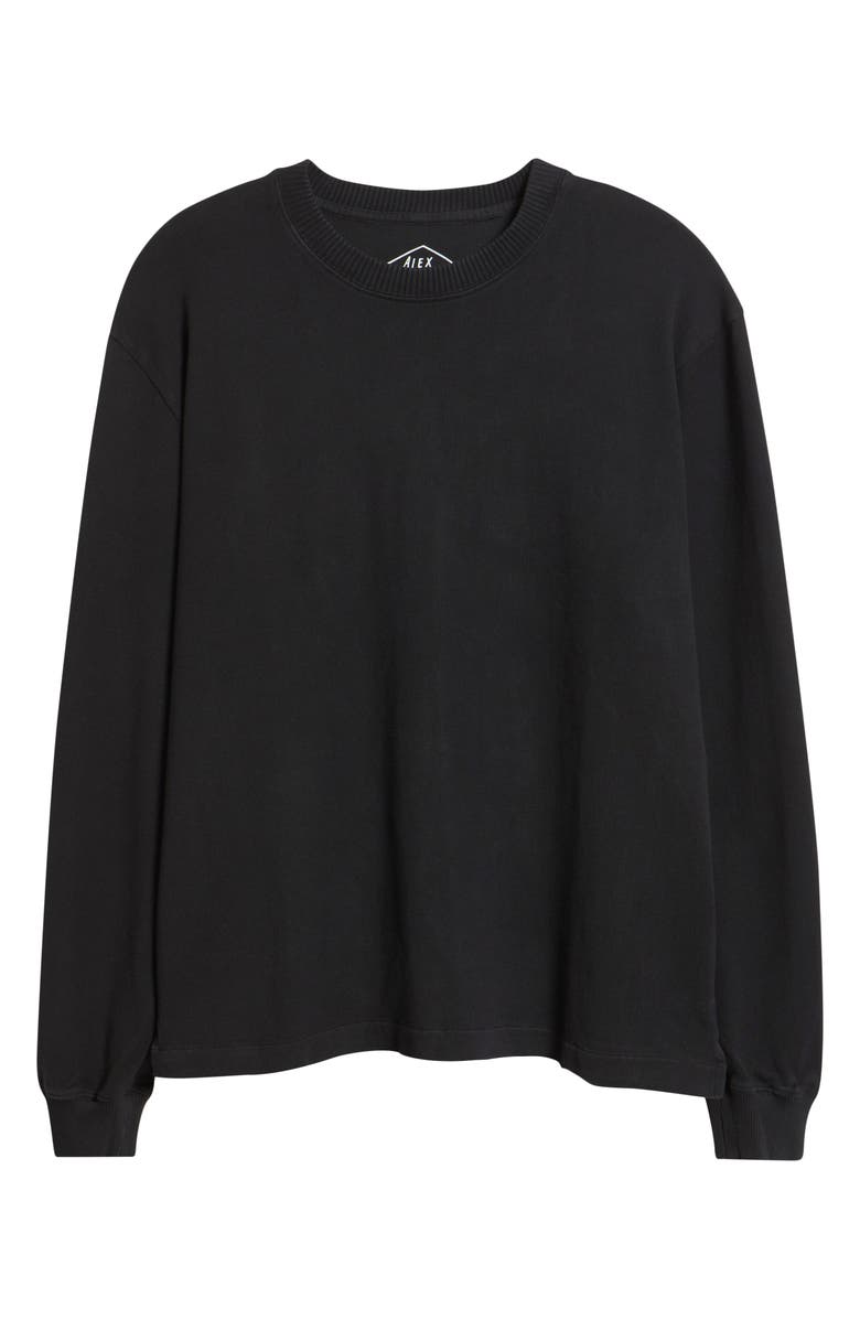 ALEX CRANE Caza Rib Organic Cotton Sweatshirt, Alternate, color, Night