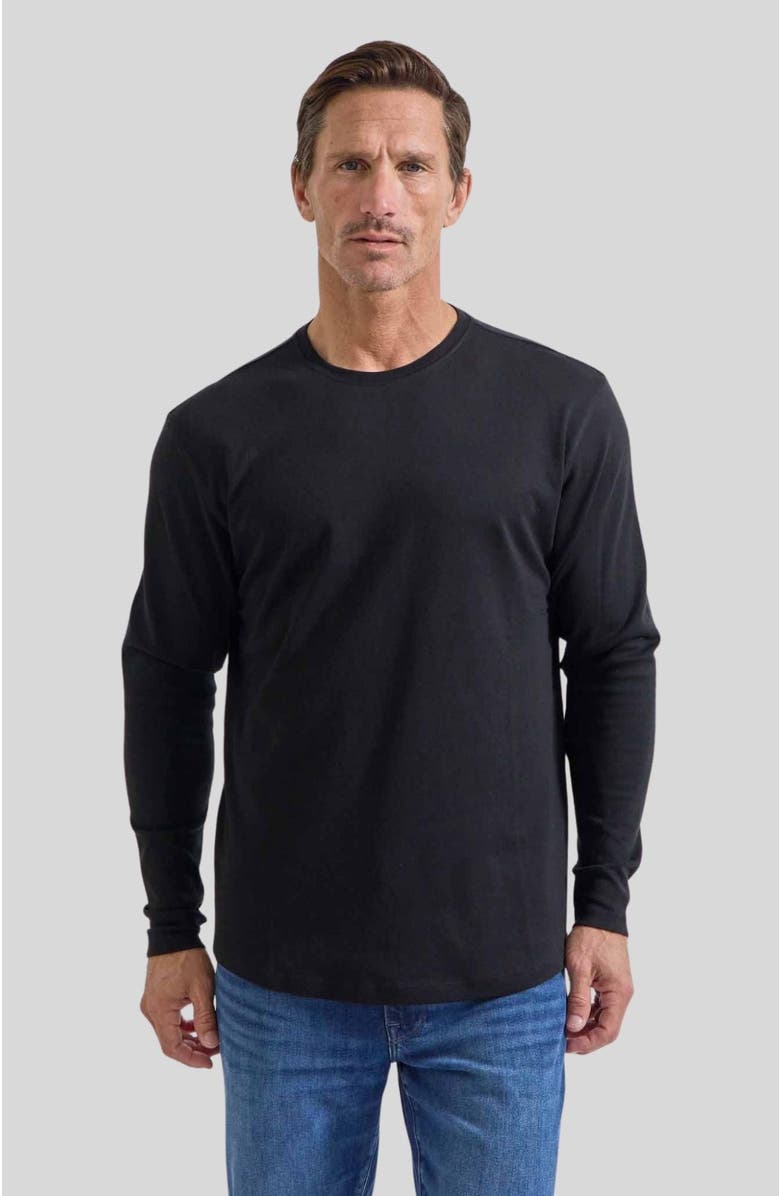 Rye 51 The Luxe Supima Long Sleeve Crew, Main, color, Black