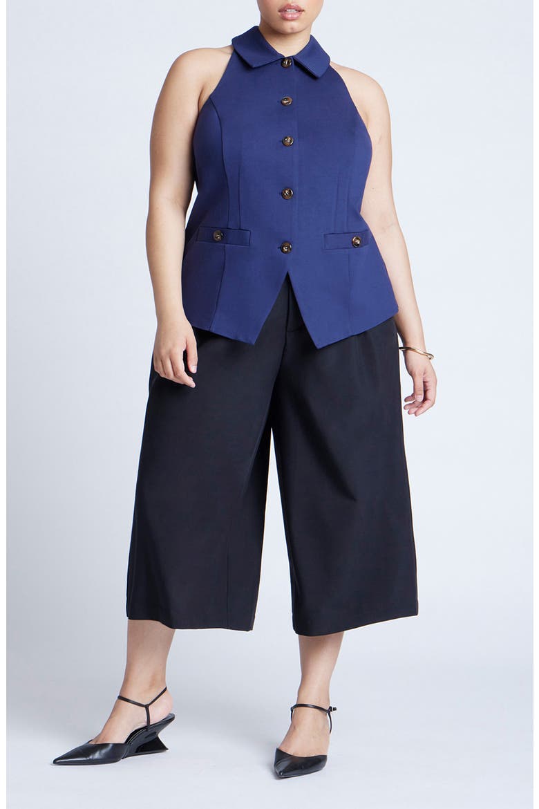 Wide Leg Culottes, Alternate, color, BLACK ONYX
