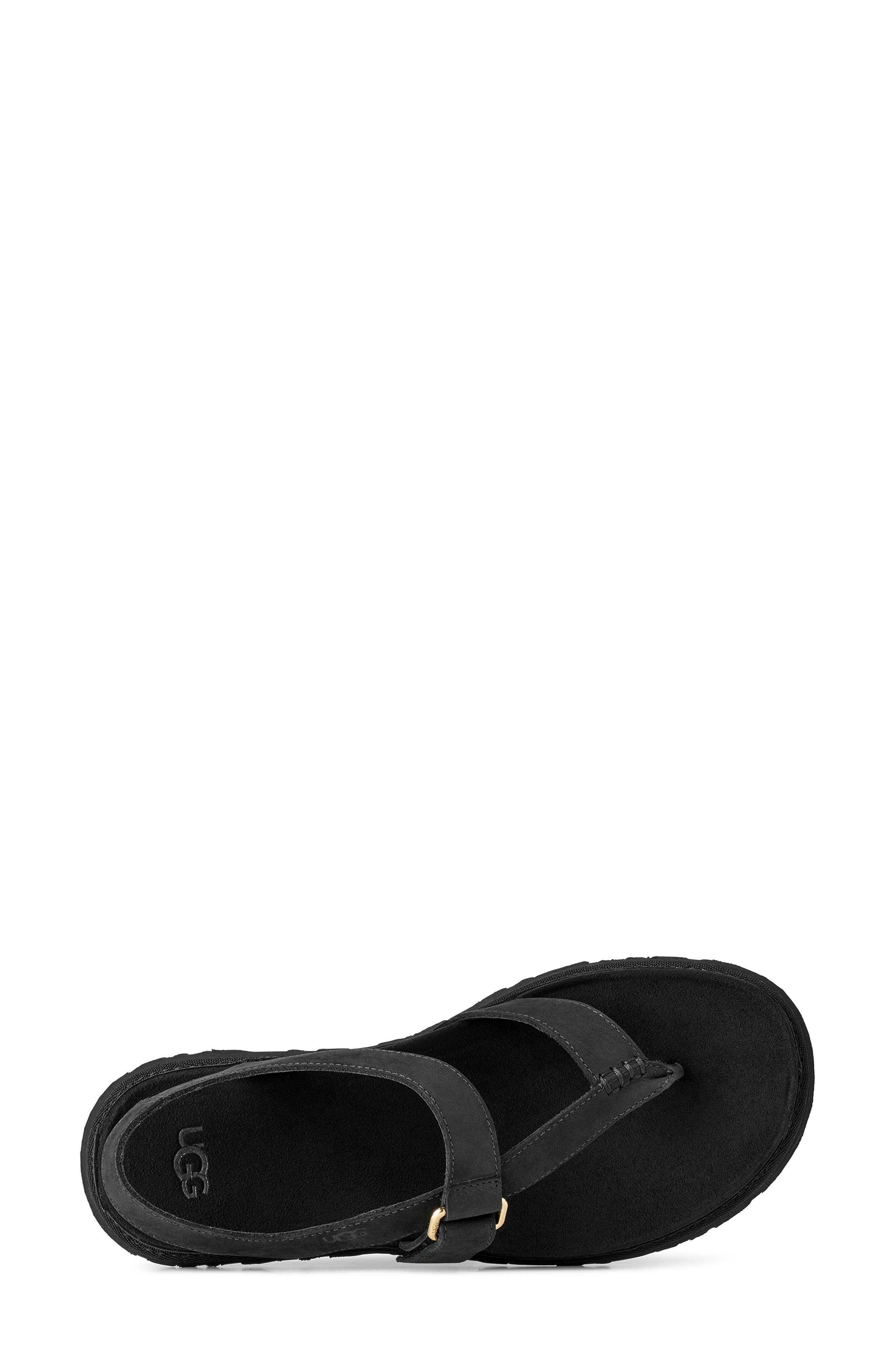 UGG<sup>®</sup> GoldenGaze Toe Post Sandal, Alternate, color, Black