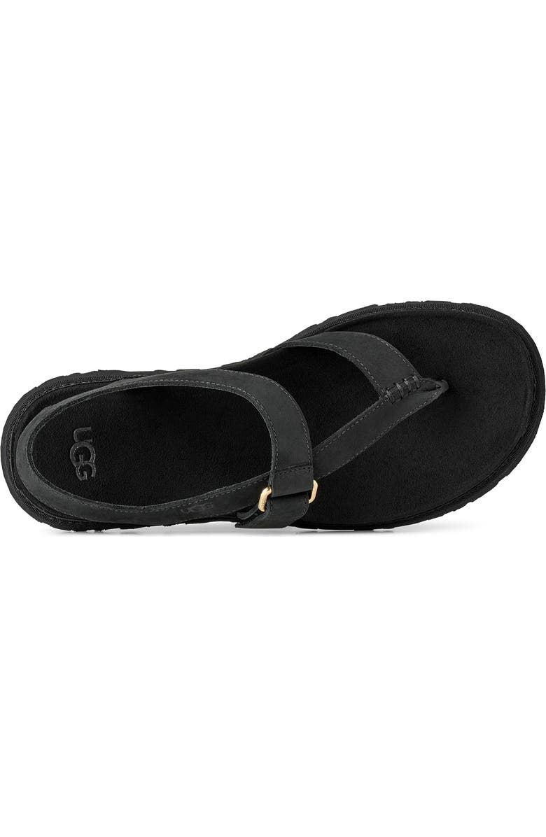 UGG<sup>®</sup> GoldenGaze Toe Post Sandal, Alternate, color, Black
