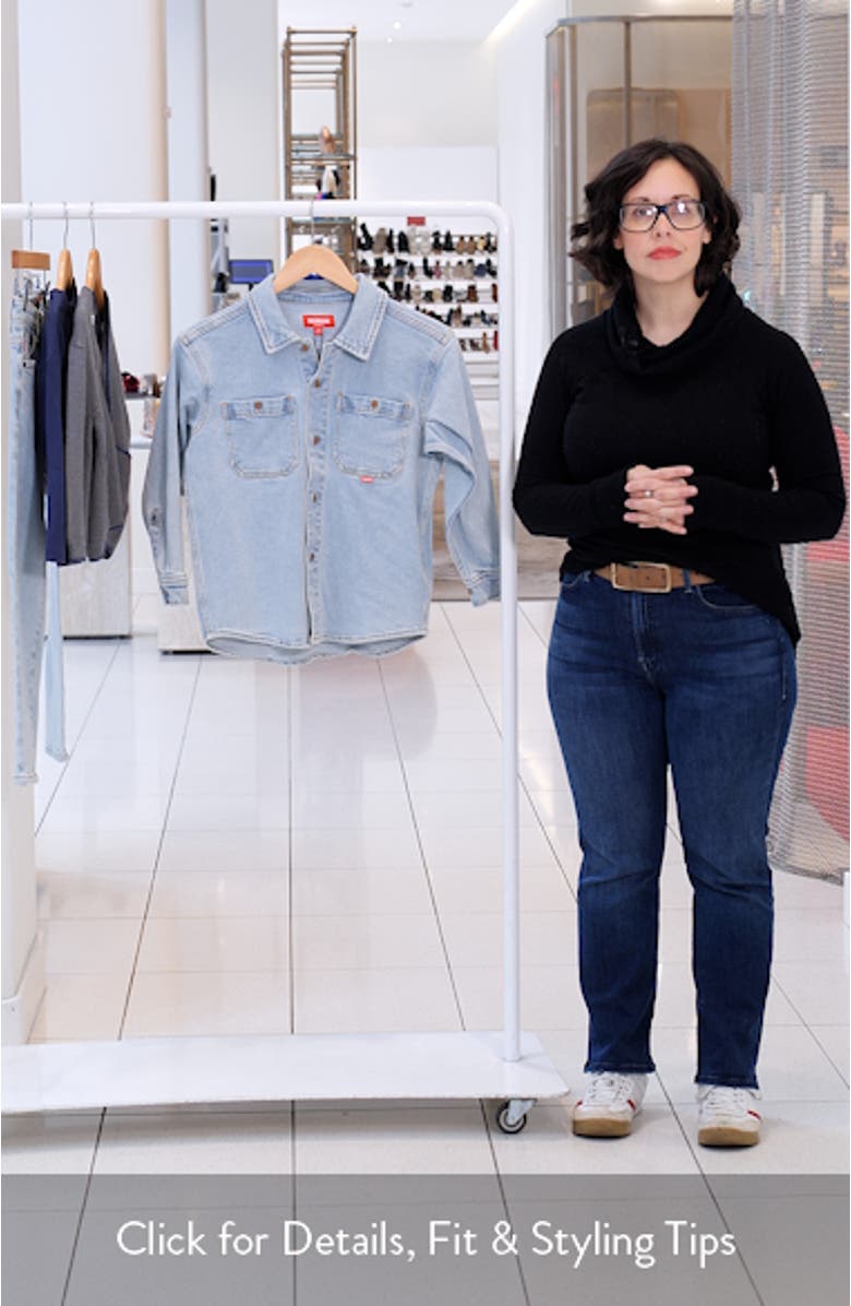 Kids' Waterfall Denim Graphic Shirt Jacket, sales video thumbnail