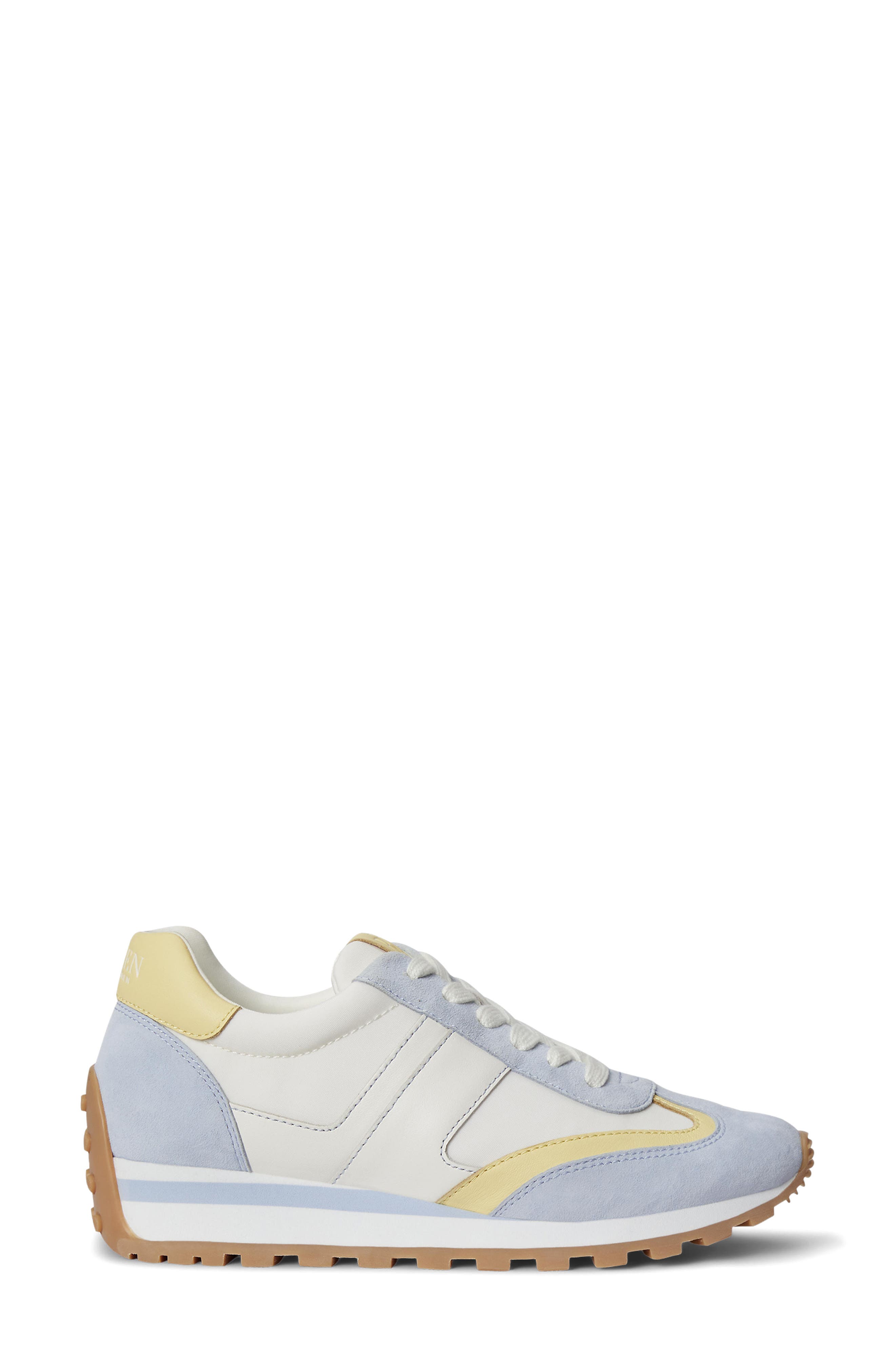 Lauren Ralph Lauren Dani Sneaker, Alternate, color, Alpine Blue/ White/ Lemon