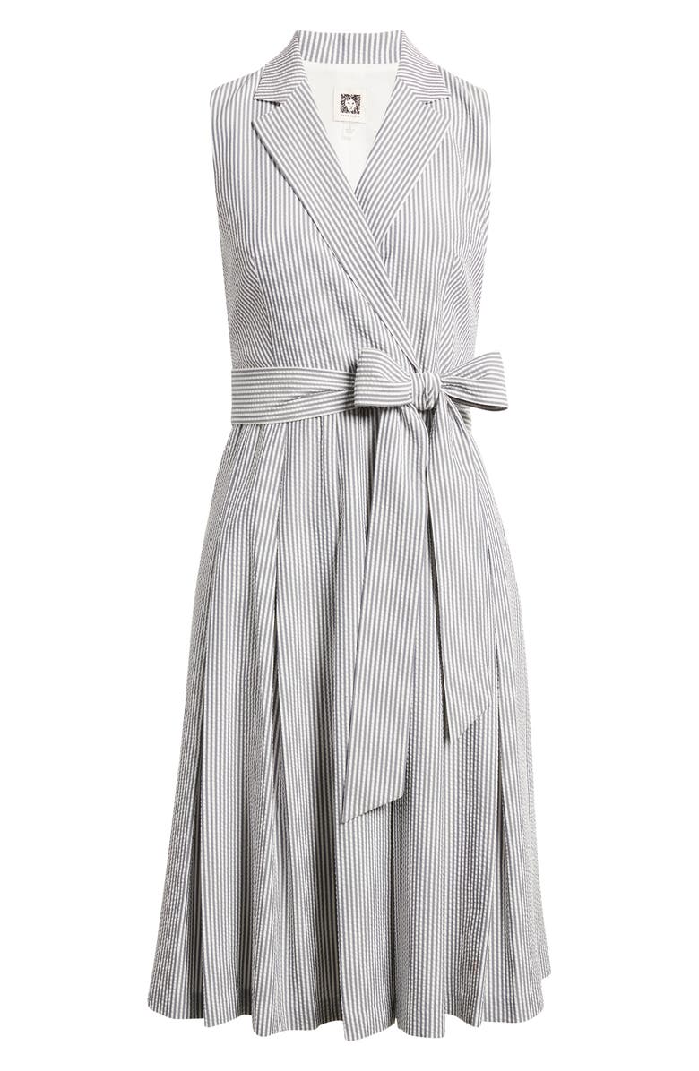 Anne Klein Faux Wrap Fit & Flare Dress, Alternate, color, 