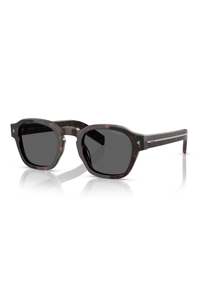 49mm Round Phantos Sunglasses, Alternate, color, DARK GREY