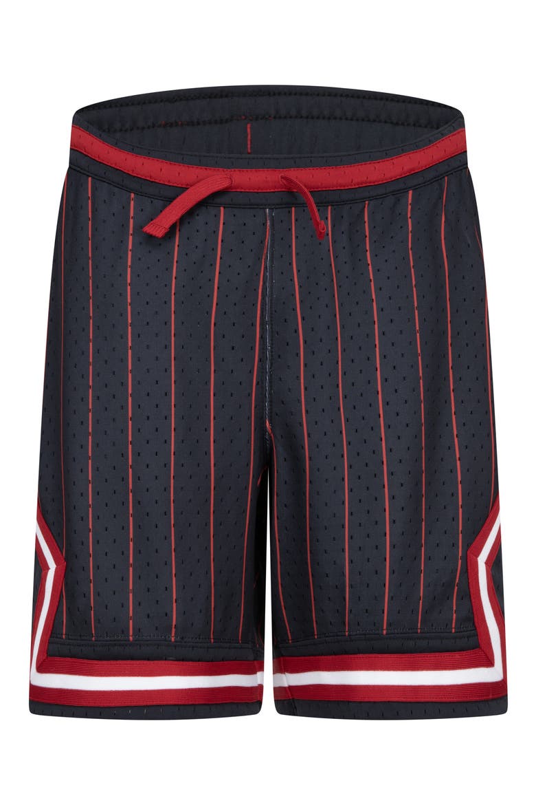 Kids' Print Dri-FIT Mesh Basketball Shorts, Main, color, BLACK