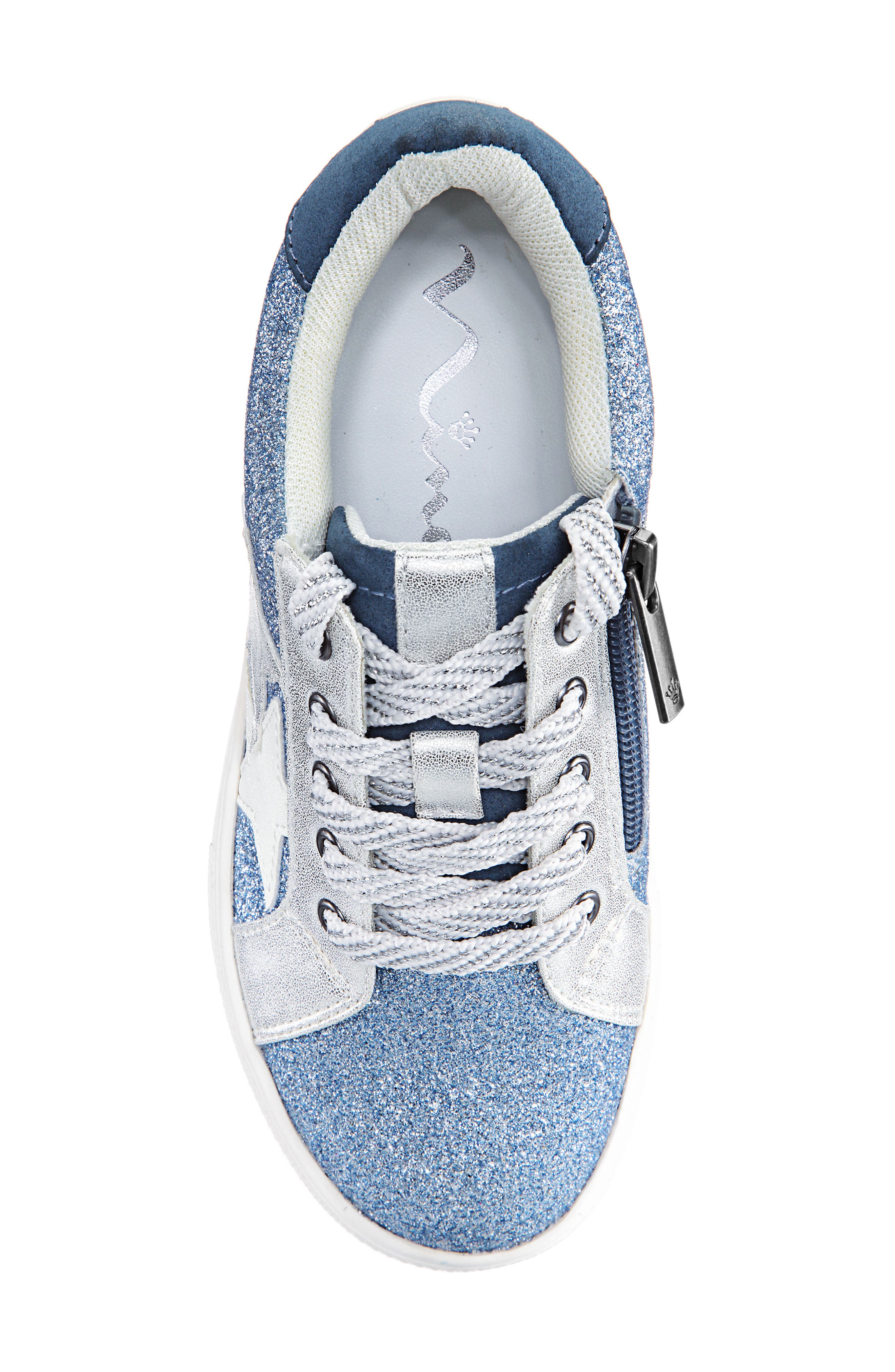 Lizzet Glitter Star Sneaker, Alternate, color, BLUE GLITTER