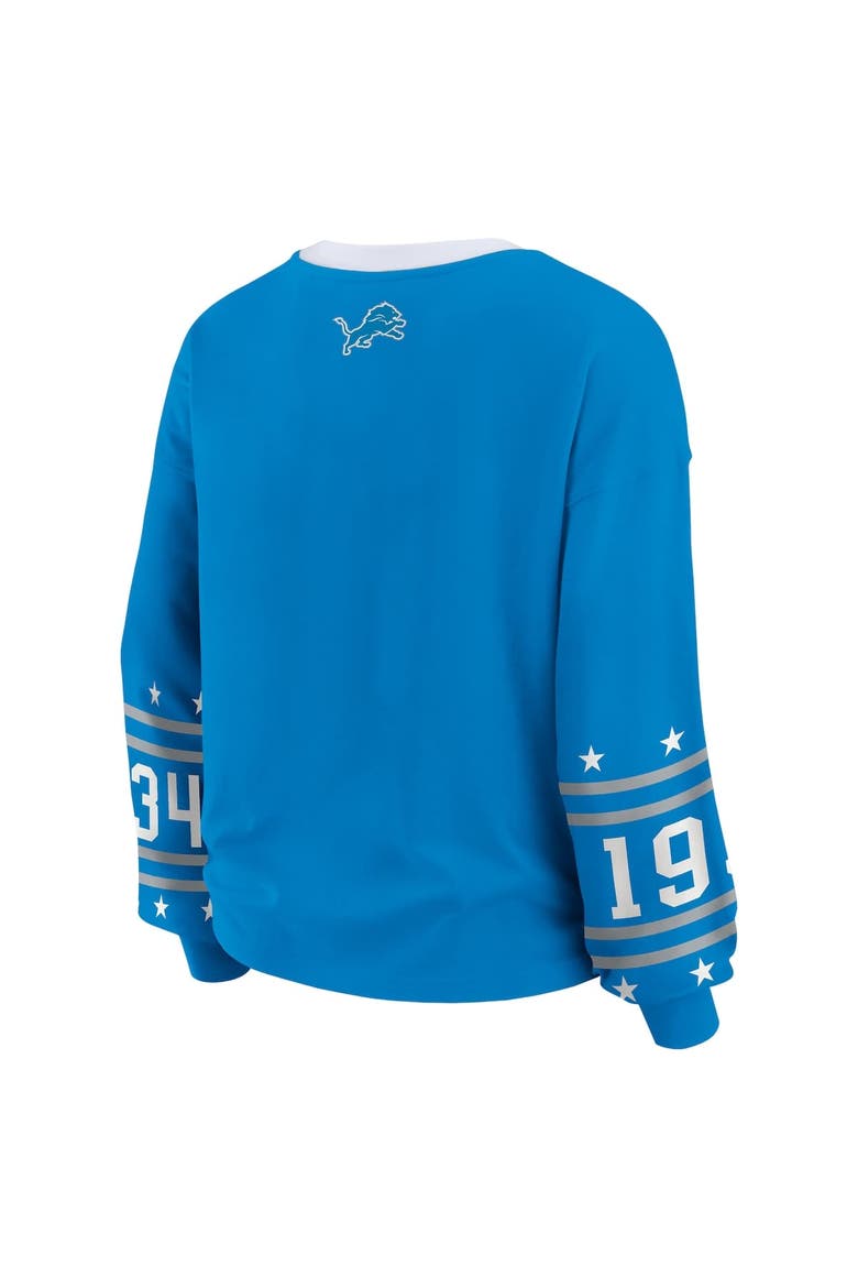 Women's WEAR by Erin Andrews  Blue Detroit Lions Sport Long-Sleeve T-Shirt, Alternate, color, Blue