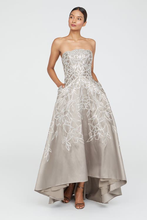 Theia Pamela Embroidered Gown