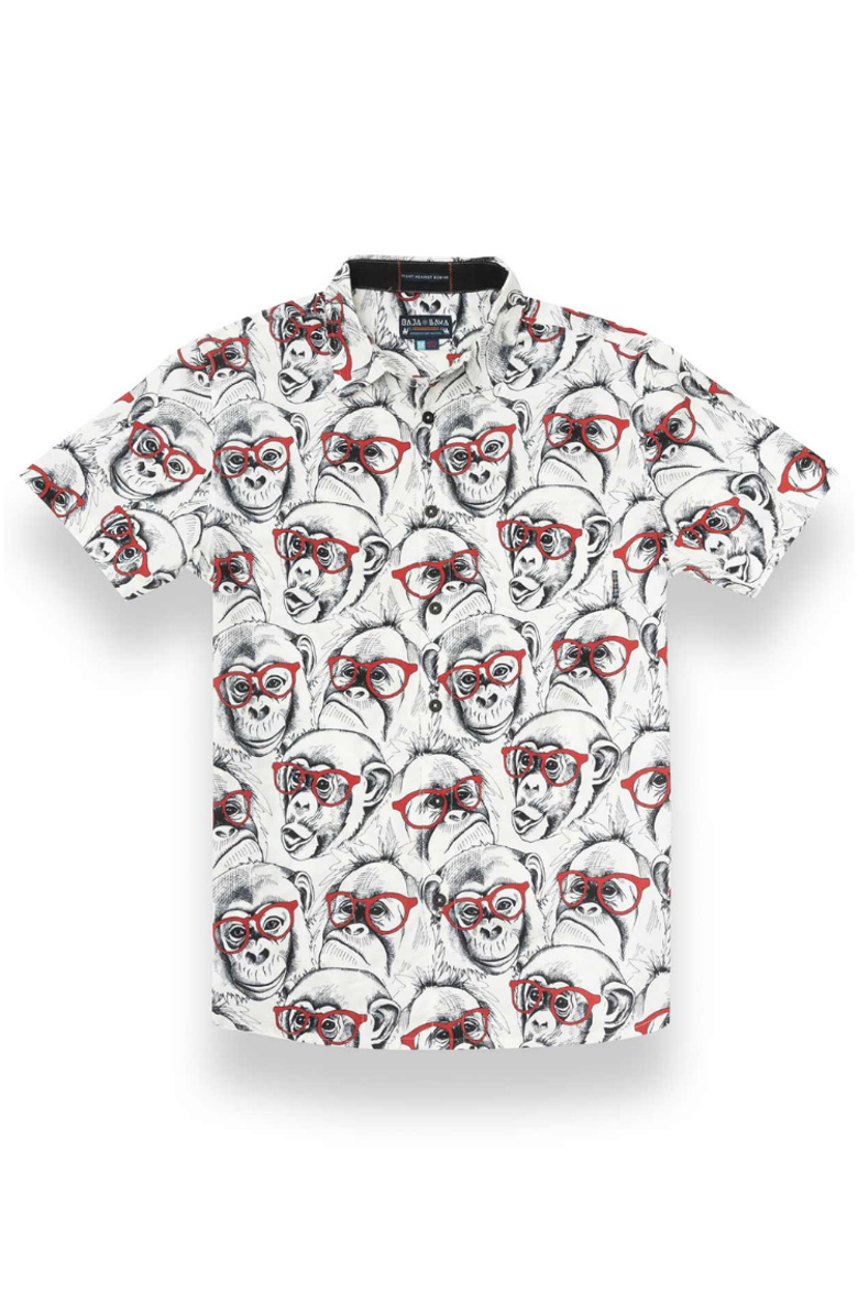 Baja Llama Dr. Yessir - White 7-Seas Button Up, Main, color, White