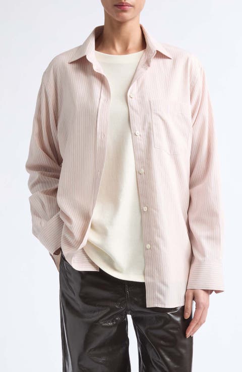 Classic Fit Stripe Button-Up Shirt