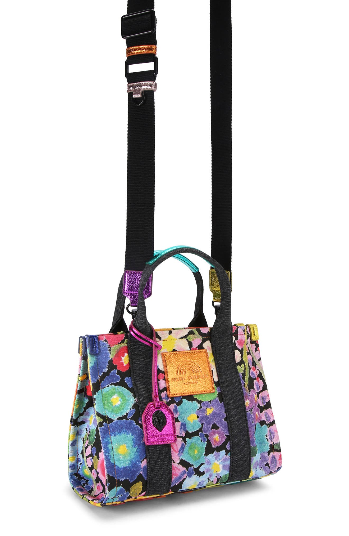 Kurt Geiger London Small Southbank Floral Canvas Tote, Alternate, color, 