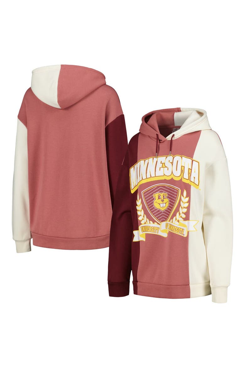 Women's Gameday Couture Maroon Minnesota Golden Gophers Hall of Fame Colorblock Pullover Hoodie, Main, color, Maroon
