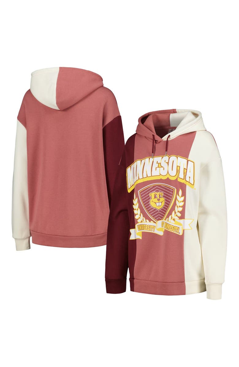 GAMEDAY COUTURE Women's Gameday Couture Maroon Minnesota Golden Gophers Hall of Fame Colorblock Pullover Hoodie, Main, color, Maroon