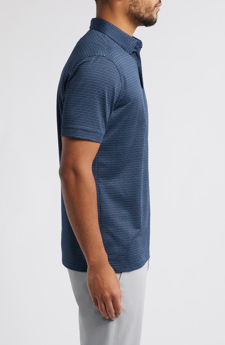 Mizzen+Main Halyard Trim Fit Performance Polo, Alternate, color, Navy Dot Stripe