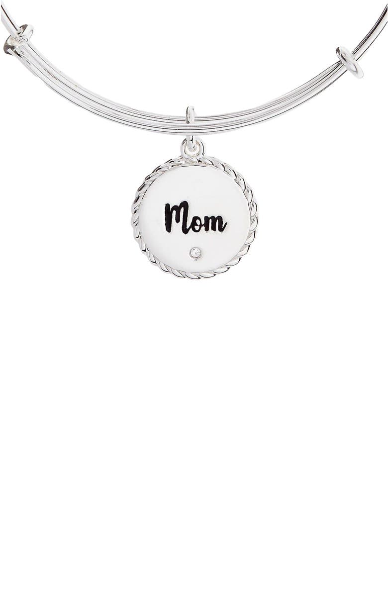 Alex and Ani Mom Charm Bangle Bracelet, Alternate, color, 