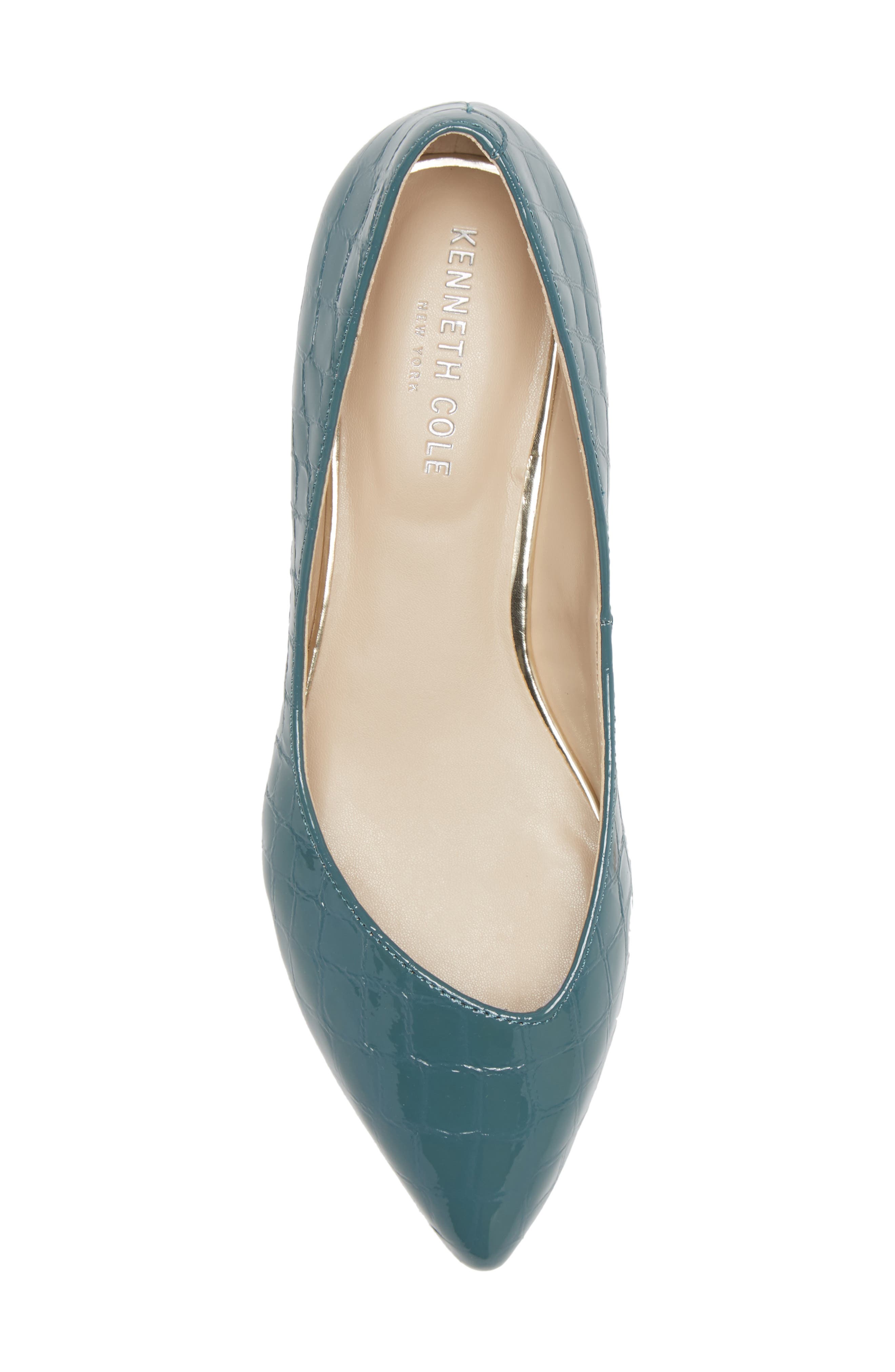 Camelia Pointed Toe Flat, Alternate, color, SEA GREEN PATENT LEATHER