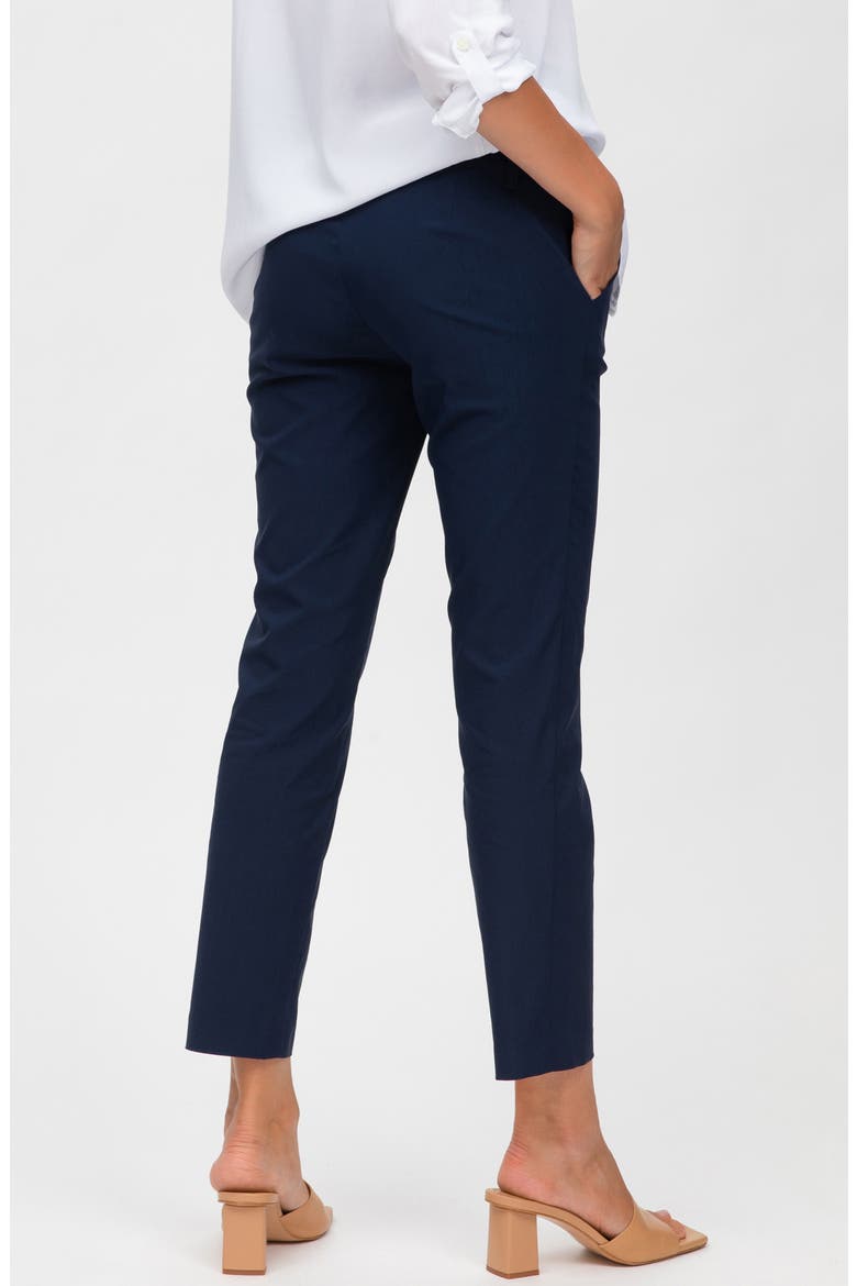 Slim Fit Crop Maternity Pants, Alternate, color, BLUE