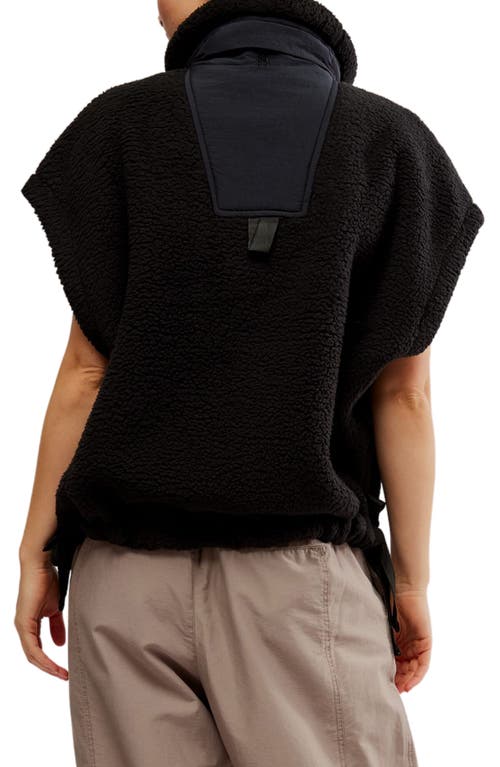 Free People Scout It Out Fleece Vest In Black