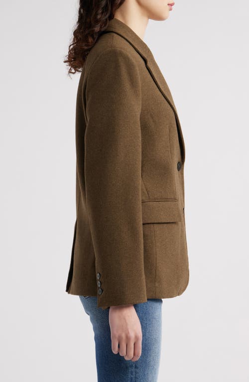 Mango Wool Blend Blazer In Brown