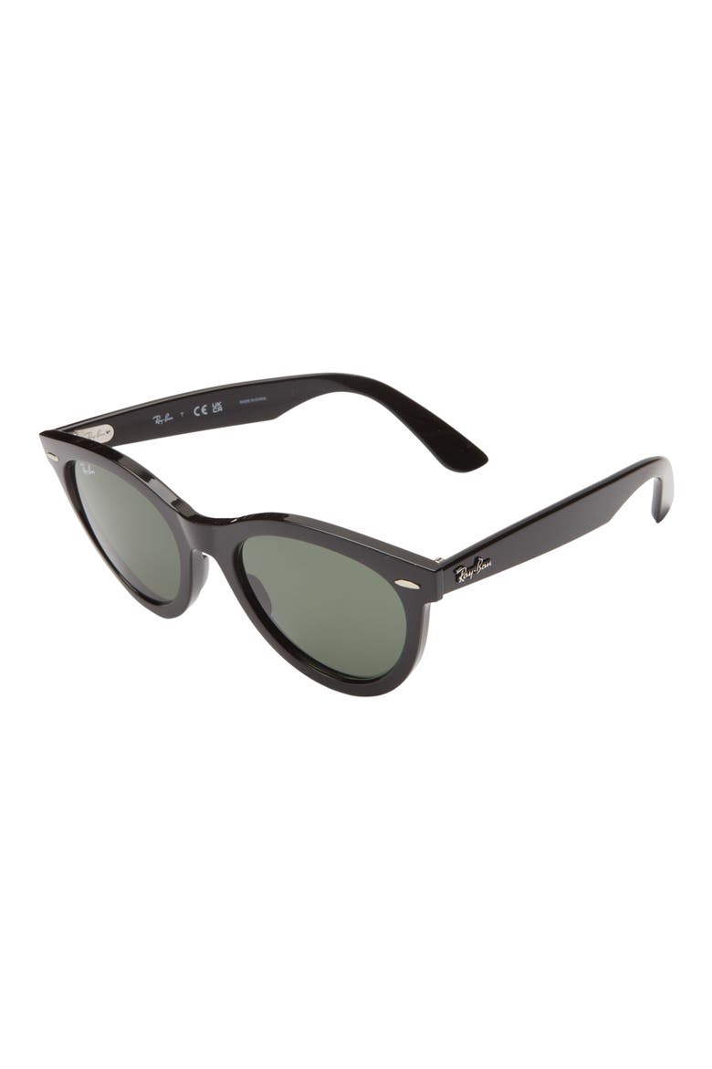 Wayfarer Way 54mm Oval Sunglasses, Alternate, color, BLACK
