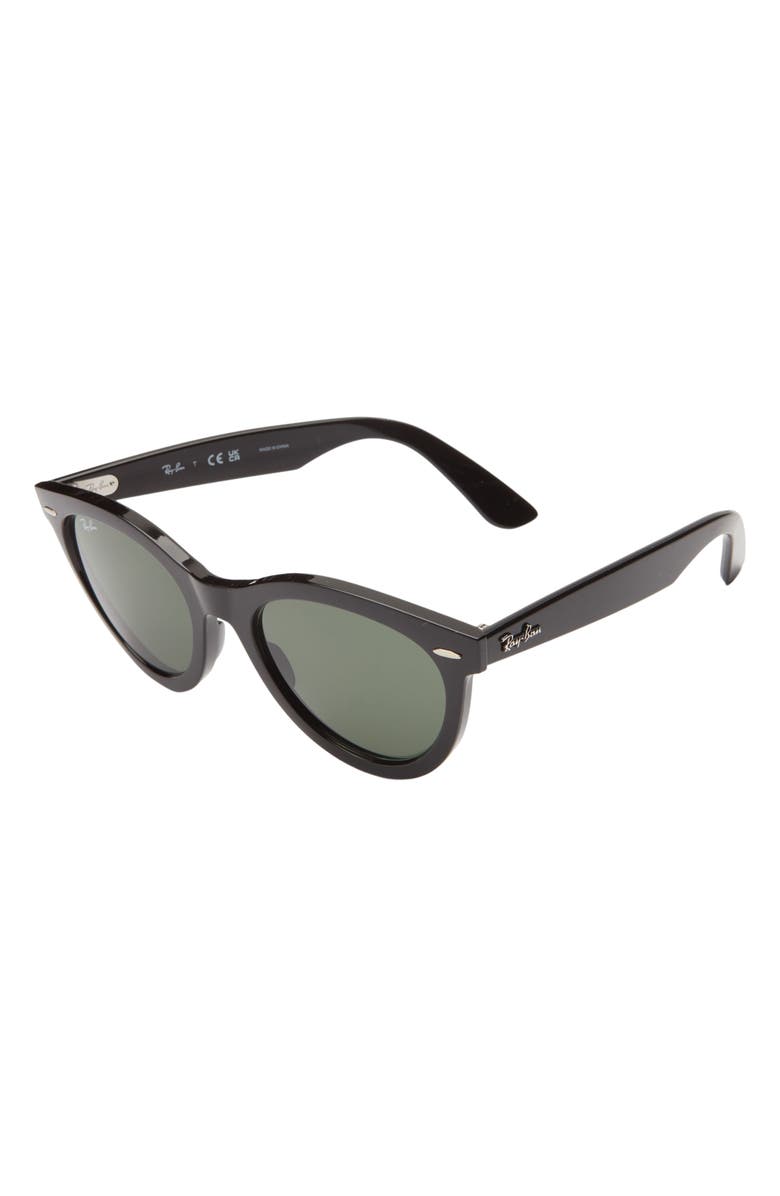 Ray-Ban Wayfarer Way 54mm Oval Sunglasses, Alternate, color, Black