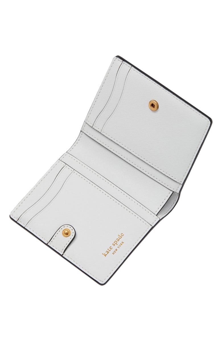 Kate Spade New York morgan matchbox embossed leather wallet, Alternate, color, Parchment Multi