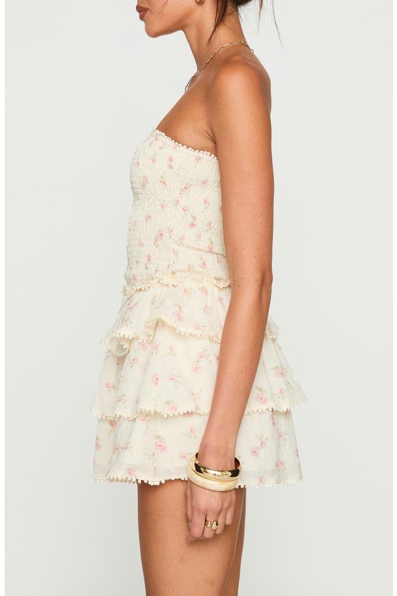 Sunkiss Frill Strapless Minidress, Alternate, color, FLORAL