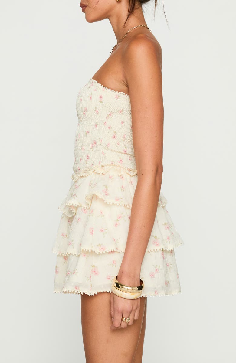 Princess Polly Sunkiss Frill Strapless Minidress, Alternate, color, Floral
