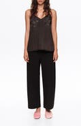 BIMBA Y LOLA Cotton Linen Barrel-Leg Trousers