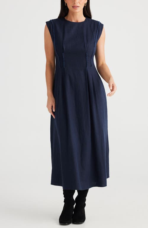 Brave + True Brave+true Fortuna Sleeveless A-line Dress In Navy