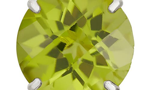 Fzn 10k Gold Solitaire Stud Earrings In Green