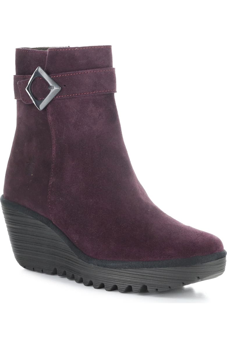 Fly London Yuji Wedge Bootie, Main, color, Purple