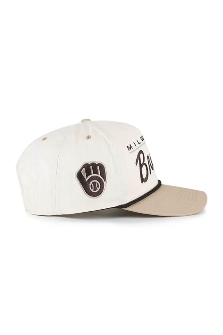 Men's '47  Natural/Tan Milwaukee Brewers Neutral Terrain Hitch Rope Adjustable Hat, Alternate, color, Natural