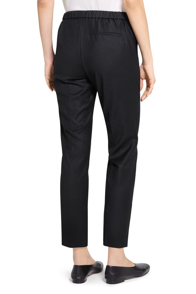 Sleek Flannel Treeca Pull-On Pants, Alternate, color, BLACK - 001